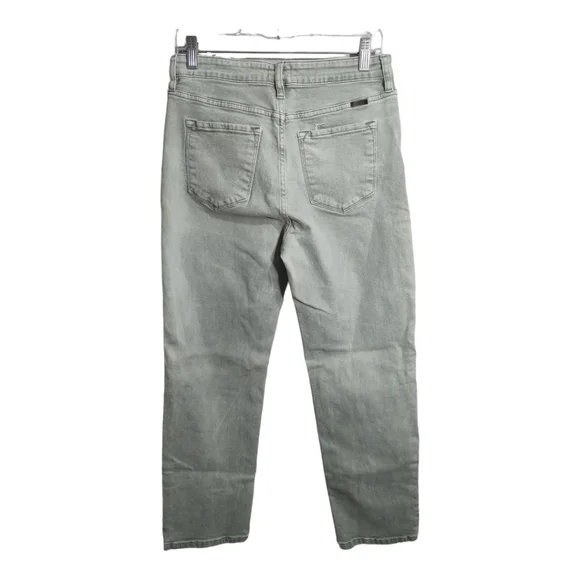 Kancan Straight Leg High Waist Light Green Boho Casual Minimalist Jeans Sz 28/9 - Picture 2 of 7